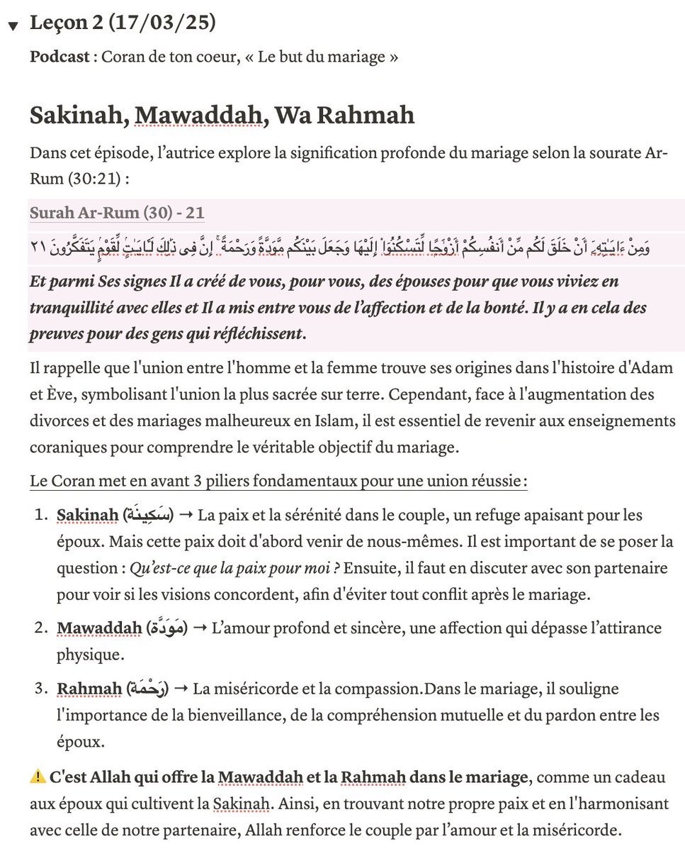 fairyazou's tweet photo. J’ai écouté un podcast sur le vrai but du mariage et j’ai  essayé de faire une leçon écrite de ce que j’en ai retenu. C’est la première fois que je fais ça mais je vous la partage, vous en pensez quoi de la forme ? Passez une merveilleuse journée sous la protection d’Allah 🤍 https://t.co/lLHWndzPEl