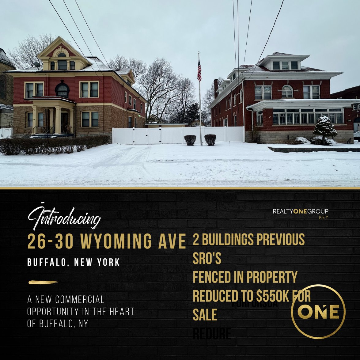 LeahWitko's tweet image. Price reduced on former SROS located in the City of Buffalo, NY on Wyoming Ave. Great buildings fully fenced in properties.  Reduced to $550k #buffalony #SROS #CRE #ROGKEY #teresagitto #leahwitko