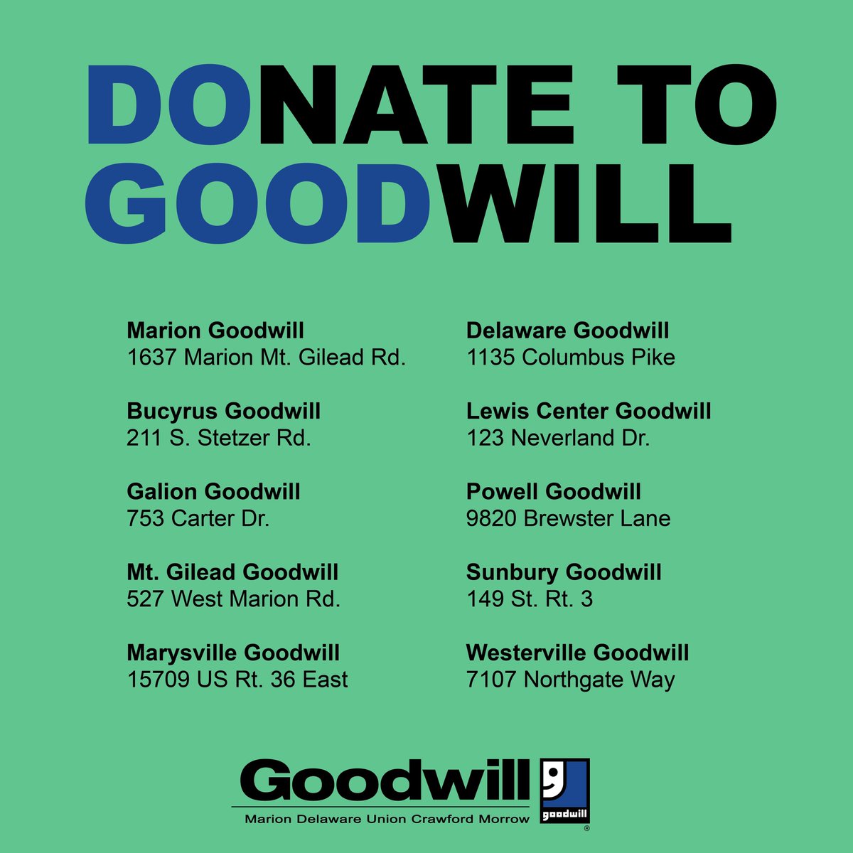 MarionGoodwill's tweet photo. It's National Clean Out Your Closet Week which is the perfect time to DOnate to GOODwill! Visit https://t.co/iA6YxlwwRv to find a donation center near you! #nationalcleanoutyourclosetweek https://t.co/IoRaZlDBKh