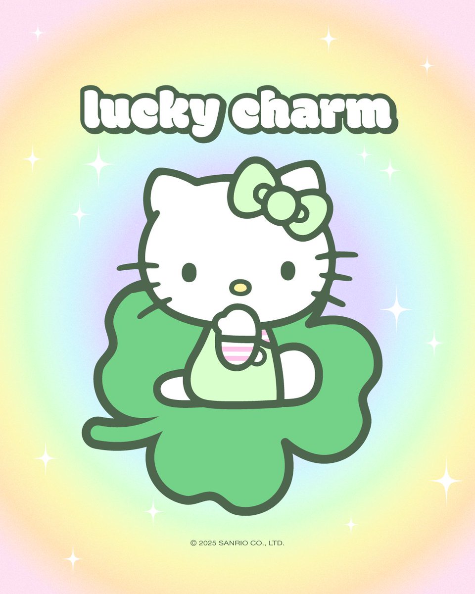 hellokitty's tweet photo. Happy #StPatricksDay! Tag your lucky charm🍀✨ https://t.co/6DOeIaG6ep