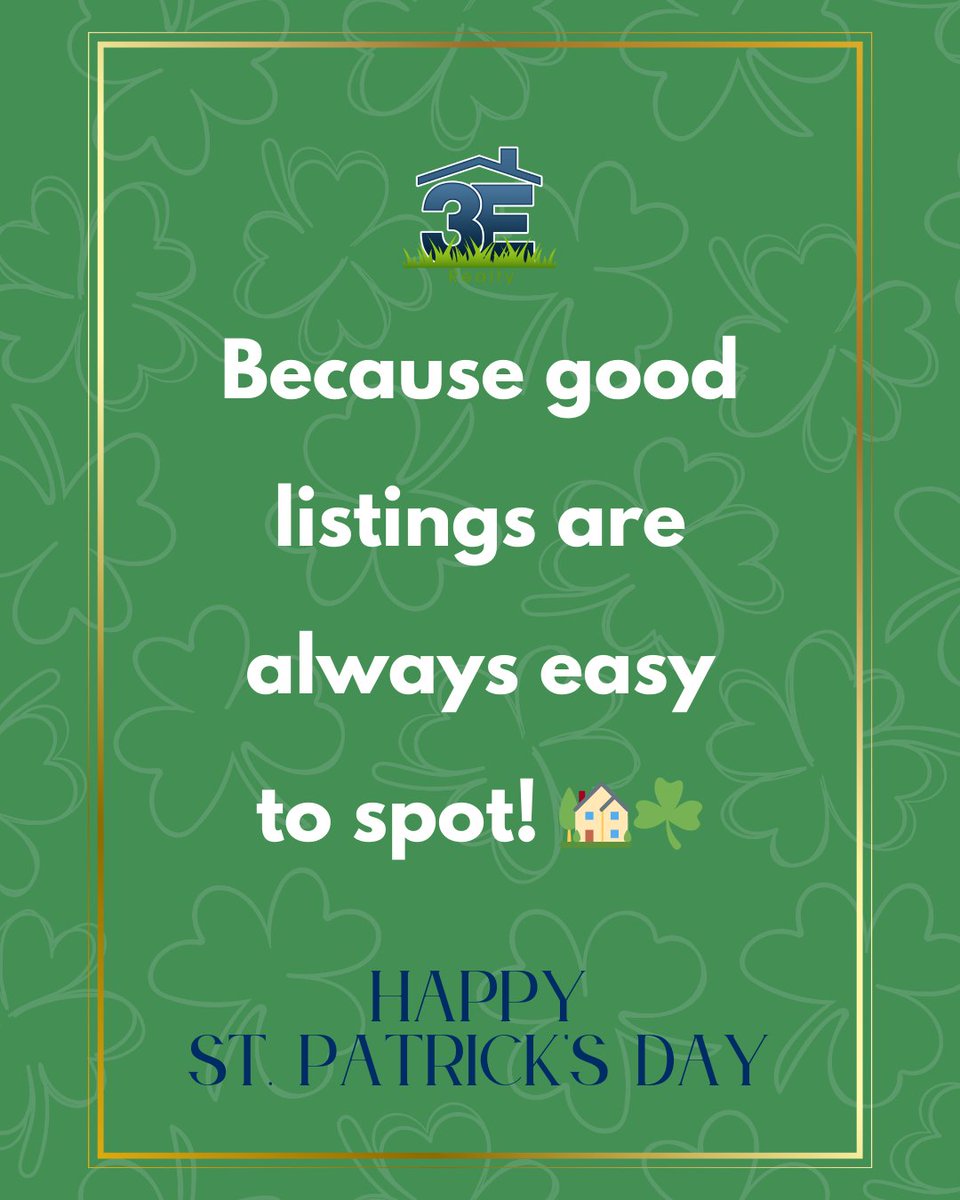 Looking for your next lucky home?

We’ll help you find the perfect match!

Email us today: info@tripleErealty.com

#StPatricksDay #LuckyInRealEstate #TripleERealty #FindYourHome