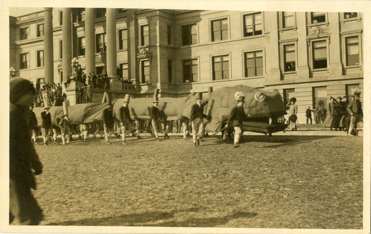 ISU_Archives's tweet image. Historically, there was a big celebration @IowaStateU to honor the Patron Saint of Engineers, St. Patrick. The celebration included a parade and the induction of outstanding senior engineers into the Knights of the Order of the Guard of St. Patrick.