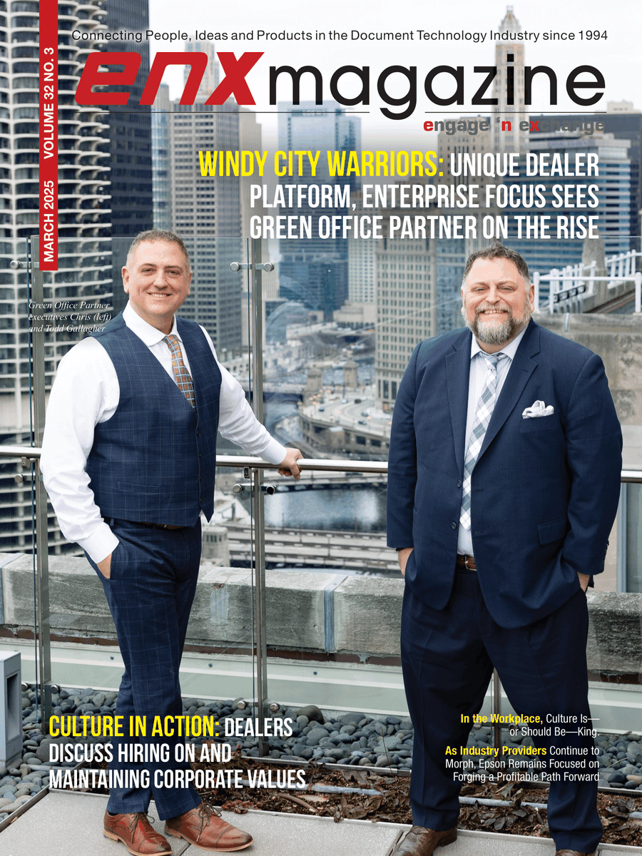 ENX Magazine, the leading publication of the managed print services industry, featured Green Office Partner on the cover of its March issue.

You can read the full feature here! greenofficepartner.com/enx-magazine-f…