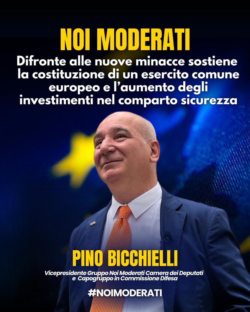 Noi Moderati siamo convinti che di fronte alle nuove minacce globali la risposta deve essere forte e unita Sosteniamo la creazione di un #esercitocomuneeuropeo e l'aumento di investimenti nel comparto sicurezza per proteggere la nostra libertà e garantire la stabilità del mondo.