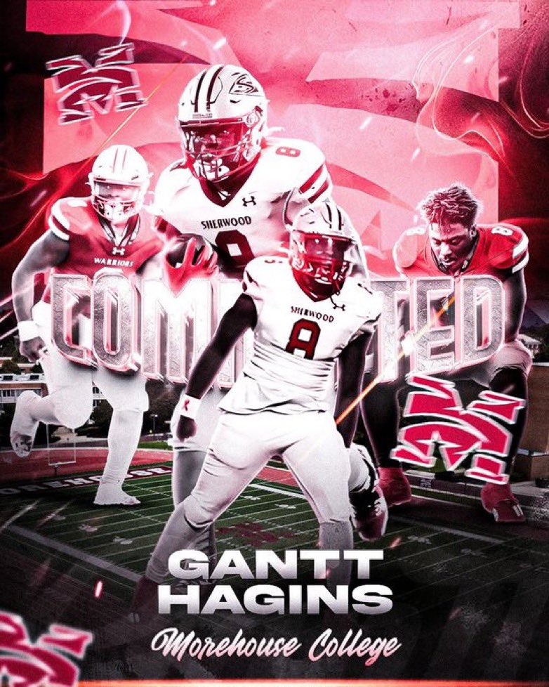 Gantt Hagins (@gantthagins) on Twitter photo Blessed to continue my academic and athletic career at morehouse college <a href="/MorehouseFB/">Morehouse Football</a> <a href="/SHSWarrior_FB/">Sherwood Football</a> <a href="/PatCilento/">Pat Cilento</a> #thehouse <a href="/DarielShepherd/">Shepherd👑</a> Blessed to continue my academic and athletic career at morehouse college <a href="/MorehouseFB/">Morehouse Football</a> <a href="/SHSWarrior_FB/">Sherwood Football</a> <a href="/PatCilento/">Pat Cilento</a> #thehouse <a href="/DarielShepherd/">Shepherd👑</a>