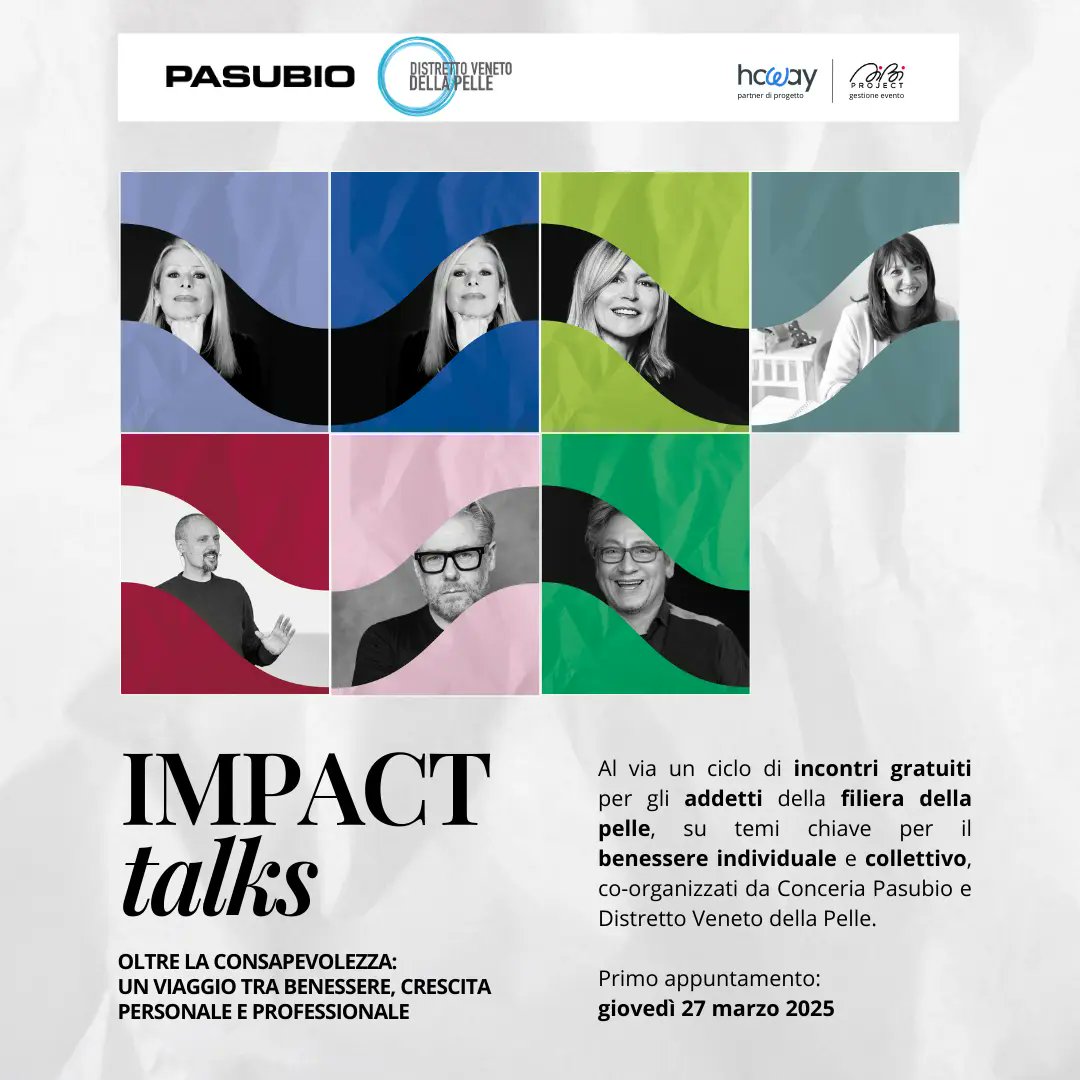MpaStyle's tweet photo. IMPACT Talks: al via gli incontri su benessere e crescita per la filiera della pelle. Il ciclo di incontri si articolerà in 7 appuntamenti, ciascuno con la partecipazione di relatori di eccezione. #ImpactTalks #formazione
https://t.co/JBCuwcuygd https://t.co/LOWKlJQAAM
