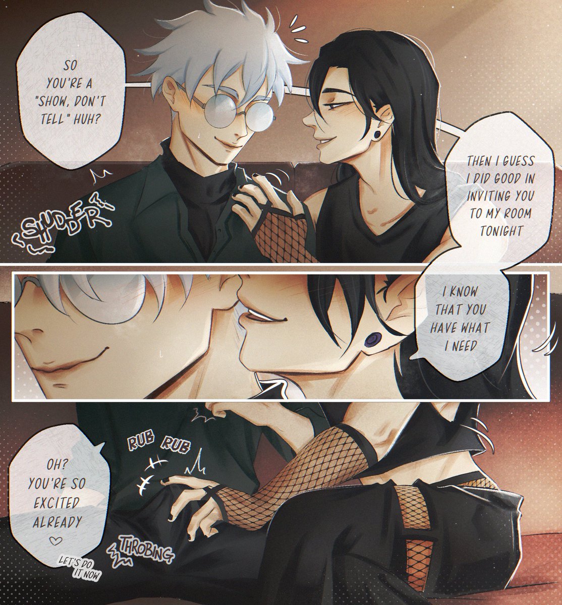 He's not as innocent as he thinks 😭 (nerd gojo / goth geto) 

五夏 satosugu 