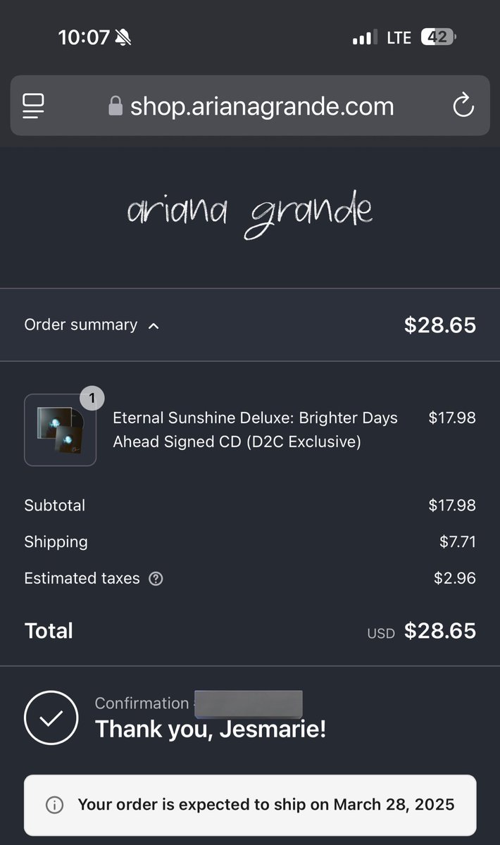 I GOT AN ARIANA SIGNED CD AHHH