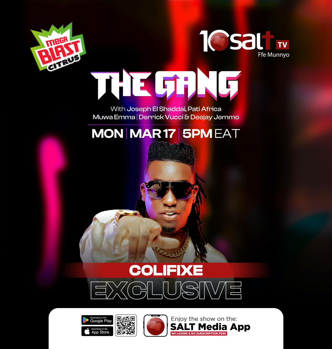 The G.A.N.G | Godโs Appointed New Generation (@thegang256) on Twitter photo Nakikubye hitmaker <a href="/Colifixe/">Colifixe ๐บ๐ฌ</a> will be joining us this evening.
#TheBig5๐๏ธ
Powered by <a href="/MegaBlastUg/">MegaBlastUg</a> Nakikubye hitmaker <a href="/Colifixe/">Colifixe ๐บ๐ฌ</a> will be joining us this evening.
#TheBig5๐๏ธ
Powered by <a href="/MegaBlastUg/">MegaBlastUg</a>