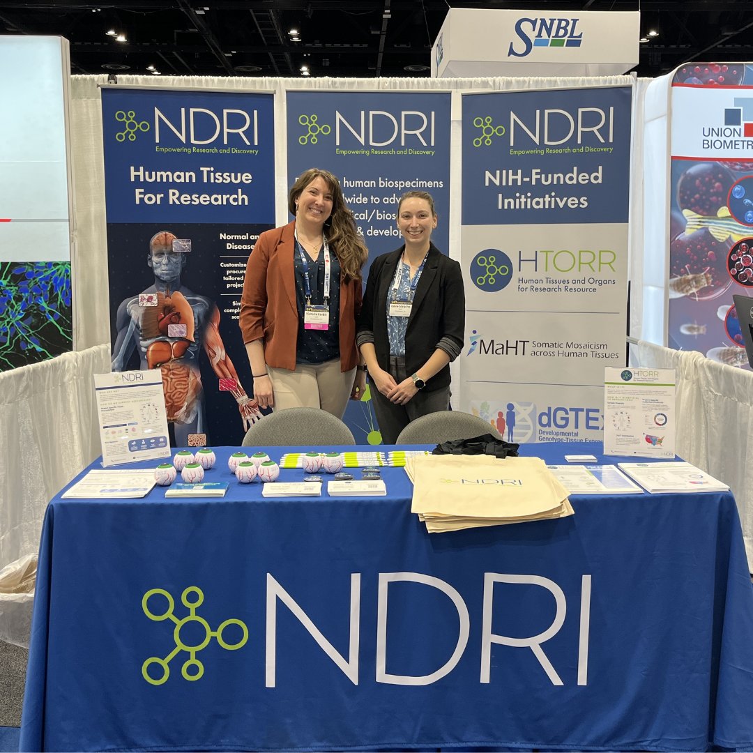 NDRI_Resource's tweet image. Come visit us at #SOT2025! Victoria and Valerie are at Booth #663 and ready to answer all of your questions about working with NDRI! #LivefromSOT #TissuesforResearch #NDRI