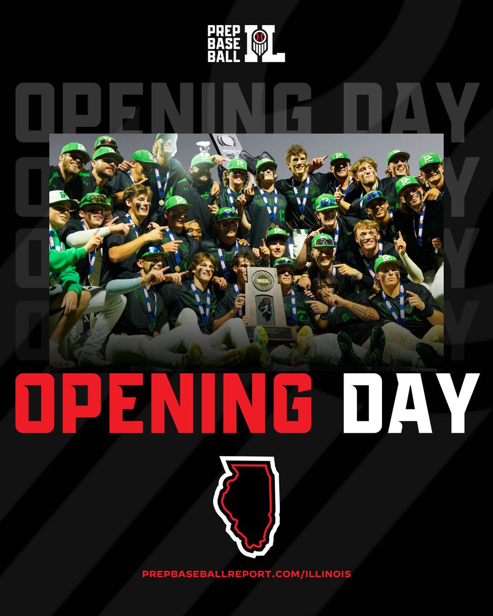 PrepBaseballIL's tweet photo. ⚾ 𝗛𝗮𝗽𝗽𝘆 𝗢𝗽𝗲𝗻𝗶𝗻𝗴 𝗗𝗮𝘆 ⚾

It's opening day of IHSA Baseball! Best of luck to all the players, coaches and teams throughout the 2025 Spring Season.

🔗 https://t.co/N2WKn0sMVX | @PrepBaseball https://t.co/vqqcyOc0OA