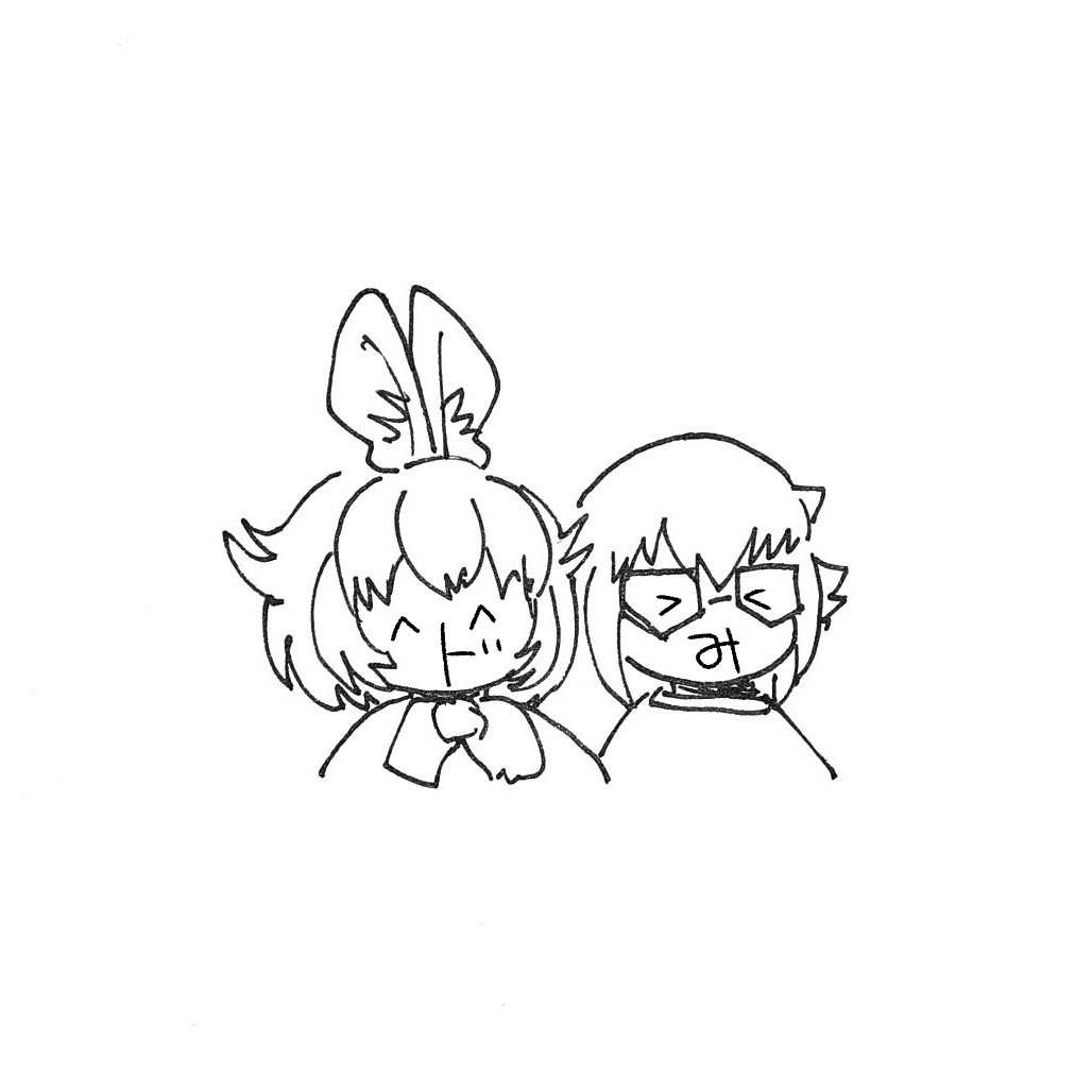 ドール(けものフレンズ) 「#作画カロリーの低い作品を上げようぜ 」|突撃なめじろうのイラスト