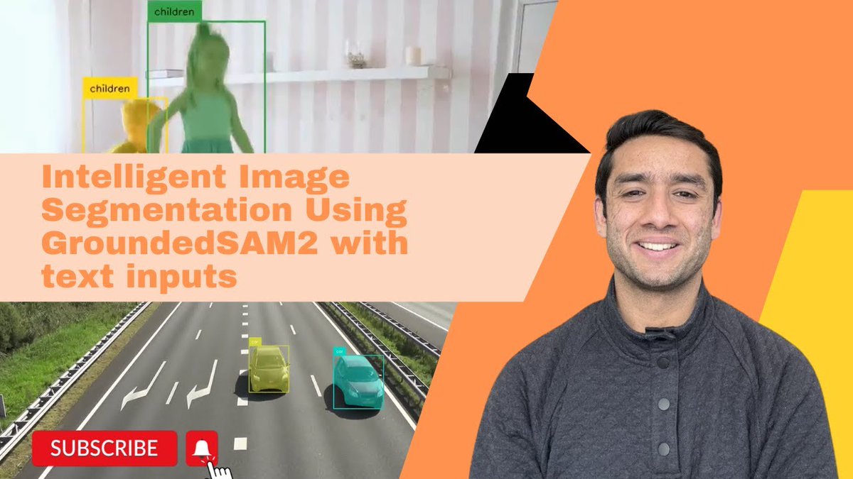 Grounded SAM-2: Text-Guided Object Detection &amp; Segmentation: Learn how Grounded SAM-2 integrates object detection (Grounding DINO) with Meta’s SAM-2 for precise segmentation and tracking.

Watch now:  youtu.be/WCQ6XJ9wV1w

#GroundedSAM2 #SegmentAnything #ObjectDetection