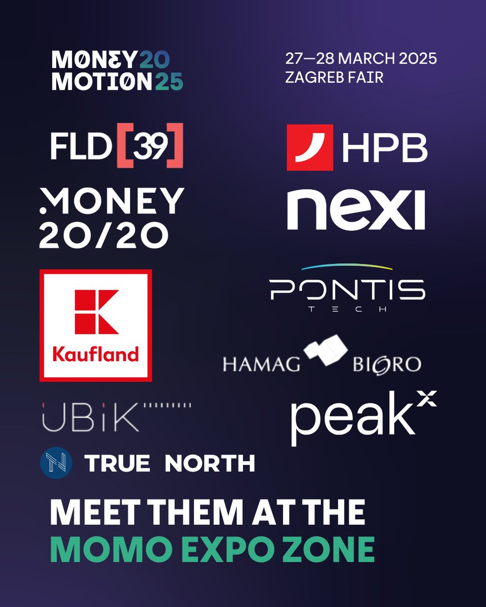 Over half the brands from last year’s Expo Zone are back because it's where the most valuable connections at #MoneyMotion happen. Check out the entire expo lineup, featuring Koios, <a href="/Tietoevry/">Tietoevry</a>, <a href="/field39company/">Field39</a>, <a href="/backbase/">Backbase</a>, <a href="/kaufland/">Kaufland 🏳️‍⚧️</a>, Studenac, <a href="/FinaxInvesting/">Finax EN</a> and more!
