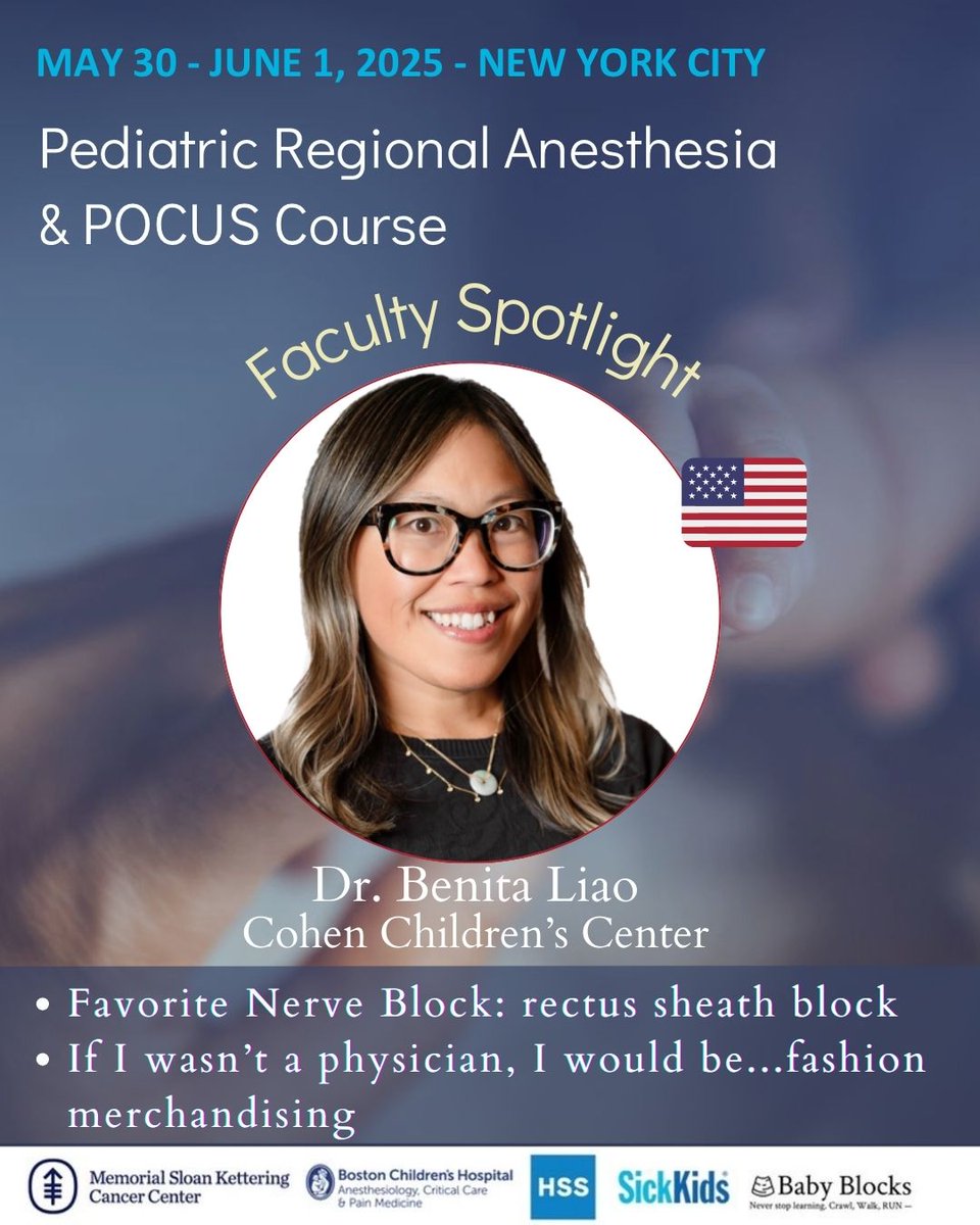baby-blocks (@baby_blocks) on Twitter photo Introducing Dr Benita Liao, peds anesthesiologist from <a href="/Cohen_Childrens/">Cohen Children's</a> & course faculty at our upcoming course.Dr Liao wasn’t in the OR she would be merchandising the latest fashion!
Registration 🔗here: bit.ly/PedsAnesthesia…
#MSKpedsanesCME #babyblocksRA #POCUS #pedsanes Introducing Dr Benita Liao, peds anesthesiologist from <a href="/Cohen_Childrens/">Cohen Children's</a> & course faculty at our upcoming course.Dr Liao wasn’t in the OR she would be merchandising the latest fashion!
Registration 🔗here: bit.ly/PedsAnesthesia…
#MSKpedsanesCME #babyblocksRA #POCUS #pedsanes