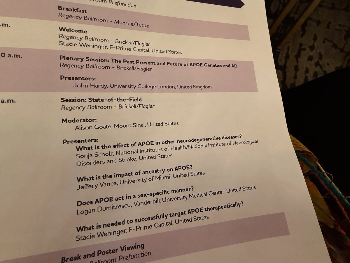 DawnAdResearch's tweet image. AAIC Advancements: APOE &amp;amp; Lipid Biology conference in Miami, Florida, featuring Dr. Jeffery Vance from the University of Miami presenting “What is the impact of ancestry and APOE?”