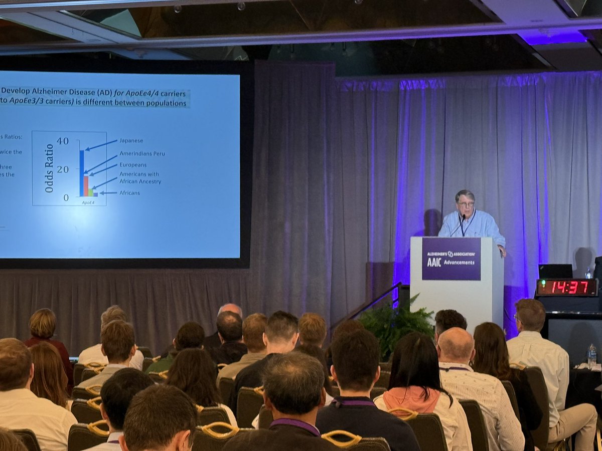DawnAdResearch's tweet image. AAIC Advancements: APOE &amp;amp; Lipid Biology conference in Miami, Florida, featuring Dr. Jeffery Vance from the University of Miami presenting “What is the impact of ancestry and APOE?”