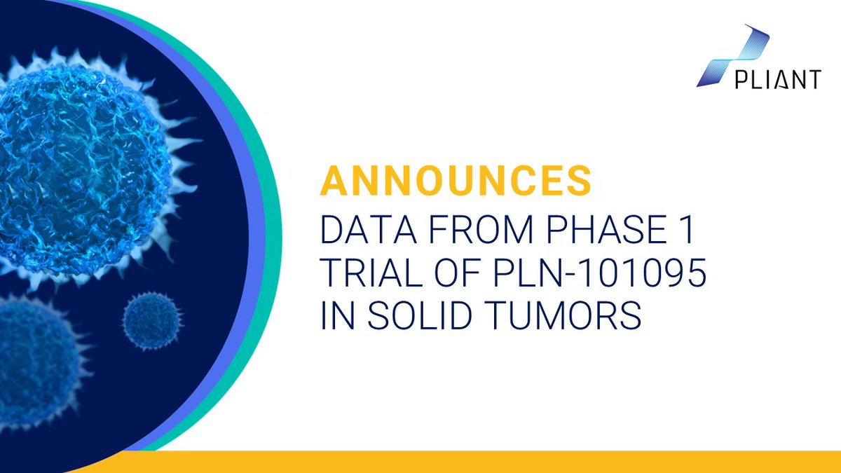 We are pleased to announce interim data from our Phase 1 trial of PLN-101095 in patients with immune checkpoint inhibitor- refractory advanced or metastatic solid tumors. Read the press release here: ir.pliantrx.com/news-releases/…