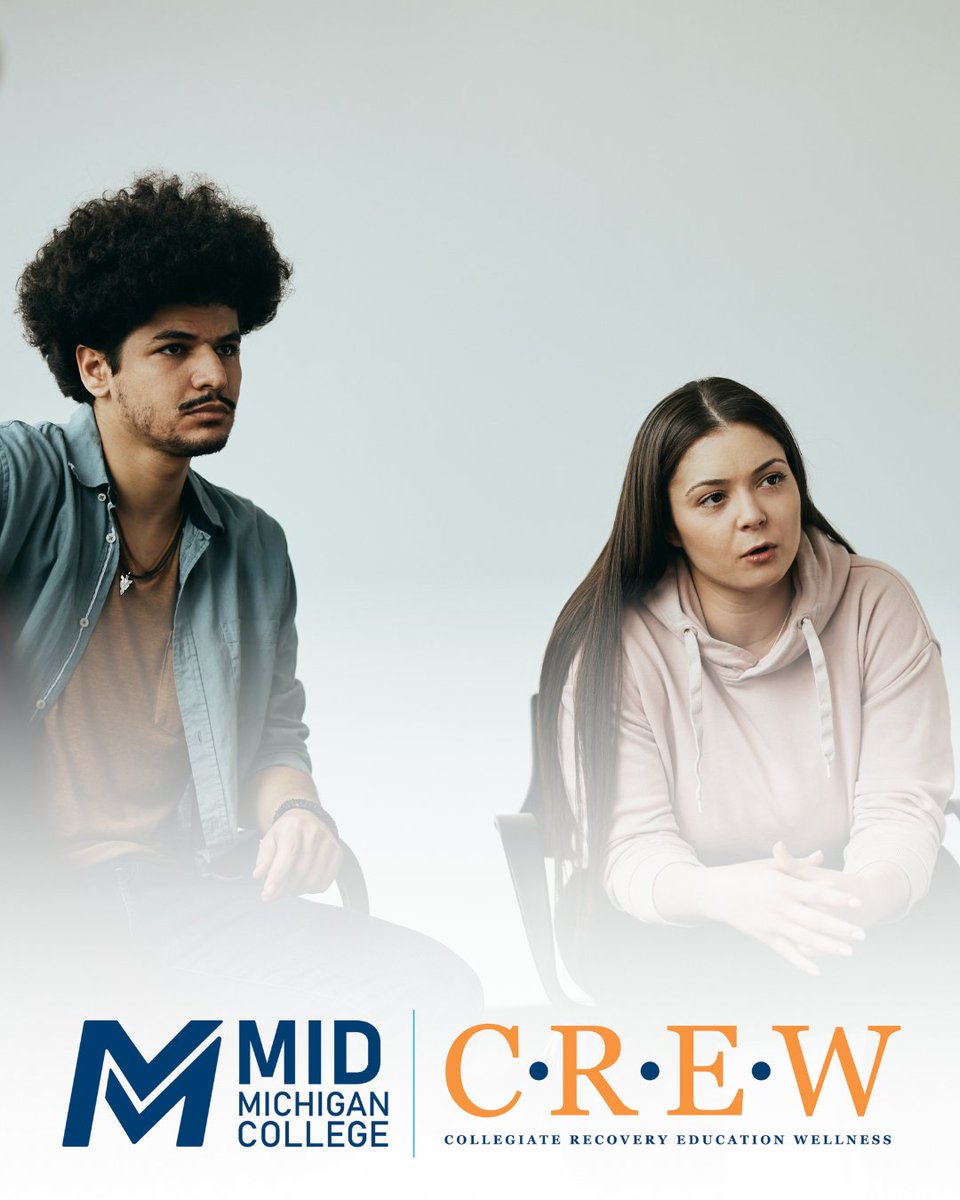 🌿 CREW Open Recovery Meetings 🌿

Looking for support? Whether you're in recovery, affected by substance use, or seeking positive change, you’re welcome here! 💙

📍 Mt. Pleasant Campus | The Nest - Doan 116
⏰ Thursdays | 4:20–5:40 PM

💬 More info: midmich.edu/crew