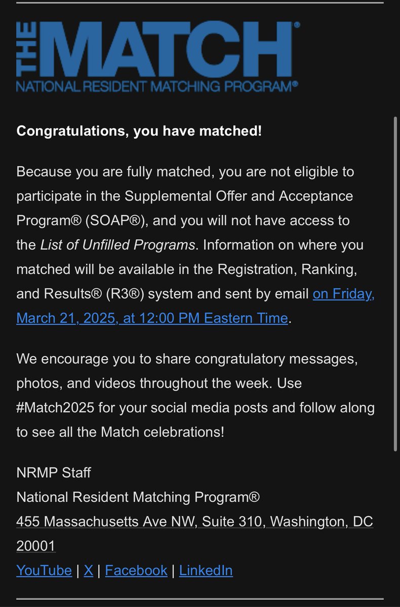 MallikaAsar's tweet image. I can’t believe it! I’m going to be a pathologist!!! Nothing can describe the way I felt when I opened this email! 👩🏽‍🔬👩🏽‍⚕️ #Match2025 #PathTwitter