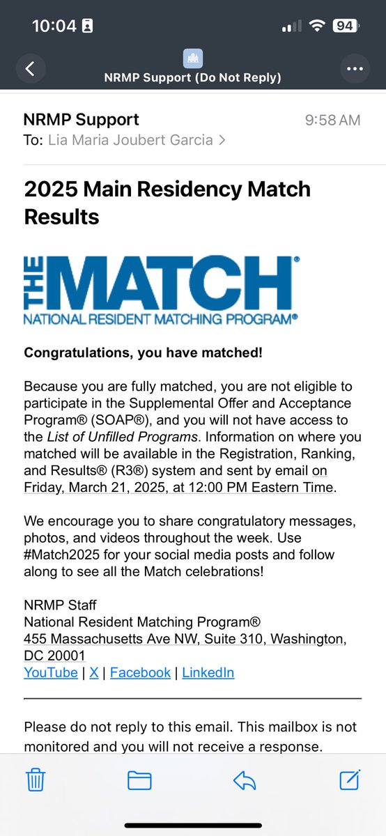 LiaJoubertMD's tweet image. After almost 5 years in the making!!!!!! I MATCHED INTO MY DREAM SPECIALTY💗💗💗💗 Grateful for my mentors who have kept me going all throughout!!!🫶🏻🫶🏻 #Match2025 #InternalMedicine