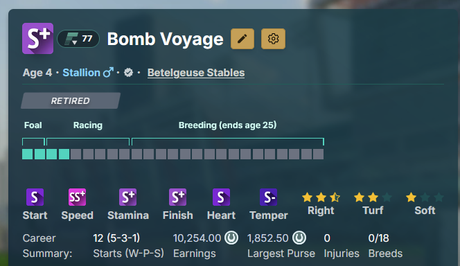 Betelgeuse (@mctpir) on Twitter photo Breeding opens today in <a href="/photofinishgame/">Photo Finish™ LIVE 🌹 🐎 Virtual Horse Racing</a>! Don't overlook this S+ RTS stud with SS+ speed at 4k minimum!!!
photofinish.live/breeding/2b0b1… Breeding opens today in <a href="/photofinishgame/">Photo Finish™ LIVE 🌹 🐎 Virtual Horse Racing</a>! Don't overlook this S+ RTS stud with SS+ speed at 4k minimum!!!
photofinish.live/breeding/2b0b1…
