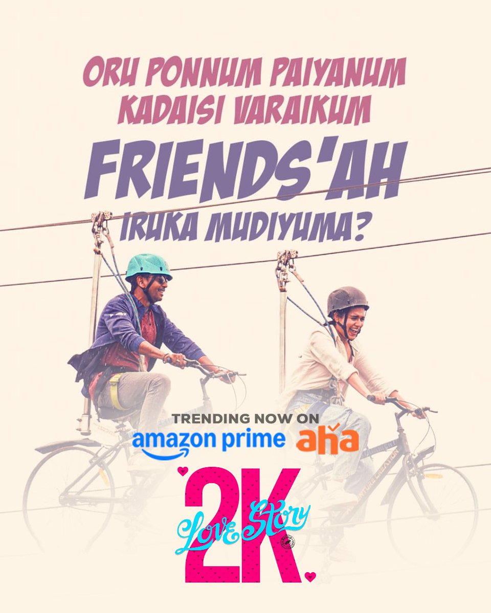 The Purity in Friendship and The Honesty in Love are the Priceless Gifts of Humankind. 

Dir. #Suseenthiran's #2KLoveStory Trending Now on <a href="/PrimeVideoIN/">prime video IN</a> &amp; Streaming Now on <a href="/ahatamil/">aha Tamil</a>

<a href="/immancomposer/">D.IMMAN</a> <a href="/iamjagaveer/">Jagaveer</a> @dhananjayang <a href="/CityLightPics/">City Light Pictures</a> <a href="/Vignesh17935/">Vignesh subramanian</a> <a href="/CreativeEnt4/">Creative Entertainers</a> <a href="/Bala_actor/">Bala saravanan actor</a>