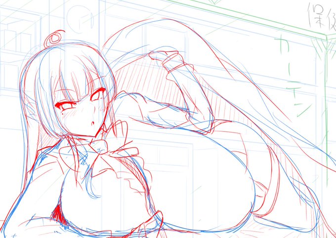 ショタおねの作業を止めてイチャラブおねショタ描いてる 