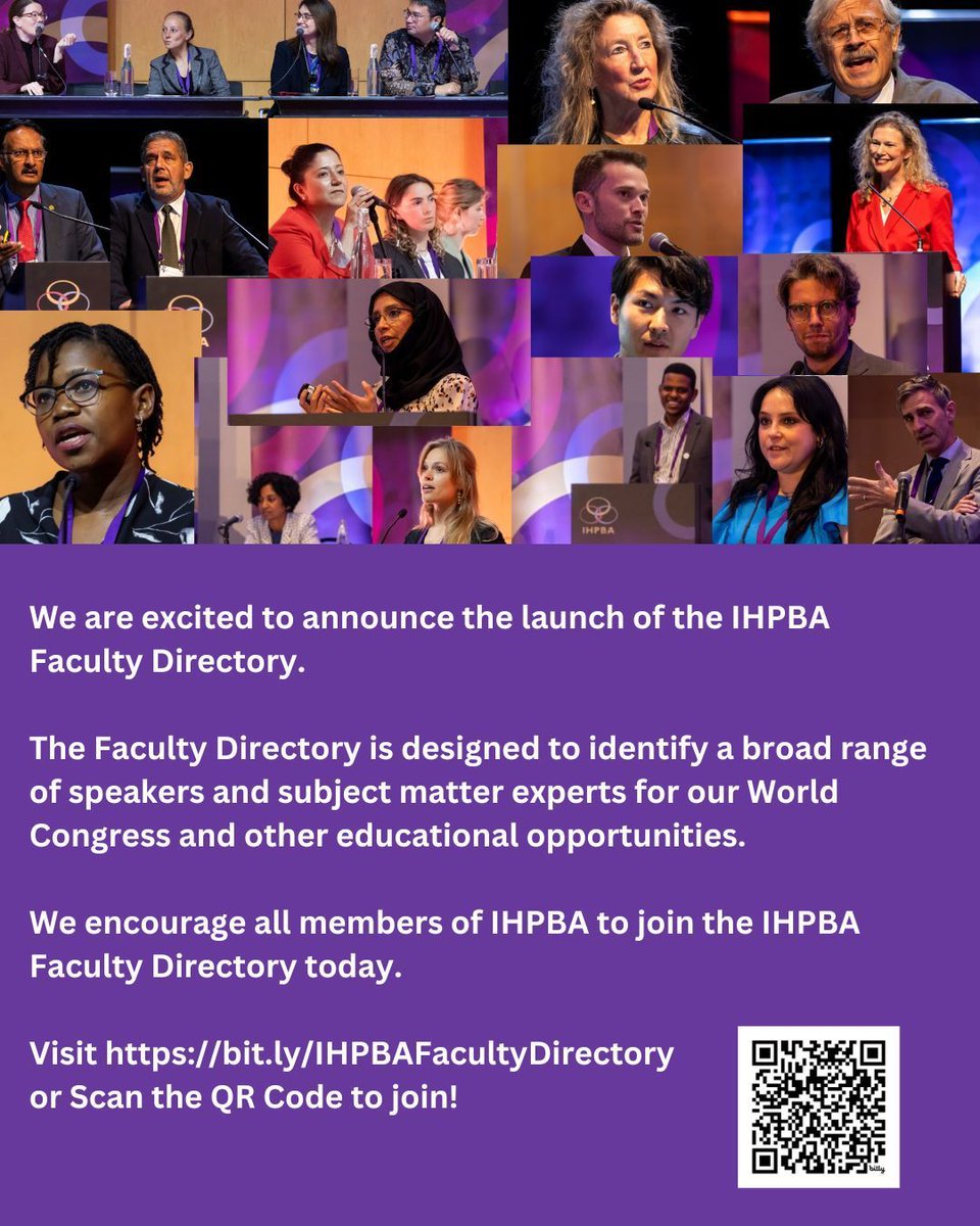 👉 Join the IHPBA Faculty Directory today 👈 
<a href="/IHPBA/">IHPBA</a> #HPBSurgeons #HPB #HPBExperts
bit.ly/IHPBAFacultyDi…