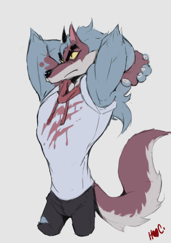 HomeCooking69's tweet photo. This Big ass Wolf, is Brandi Boyfriend. 
Lucas Slaughter. 
Wait till you see his family! ^_^!! 
#originalcharacters #OC https://t.co/DAi8efDYsW
