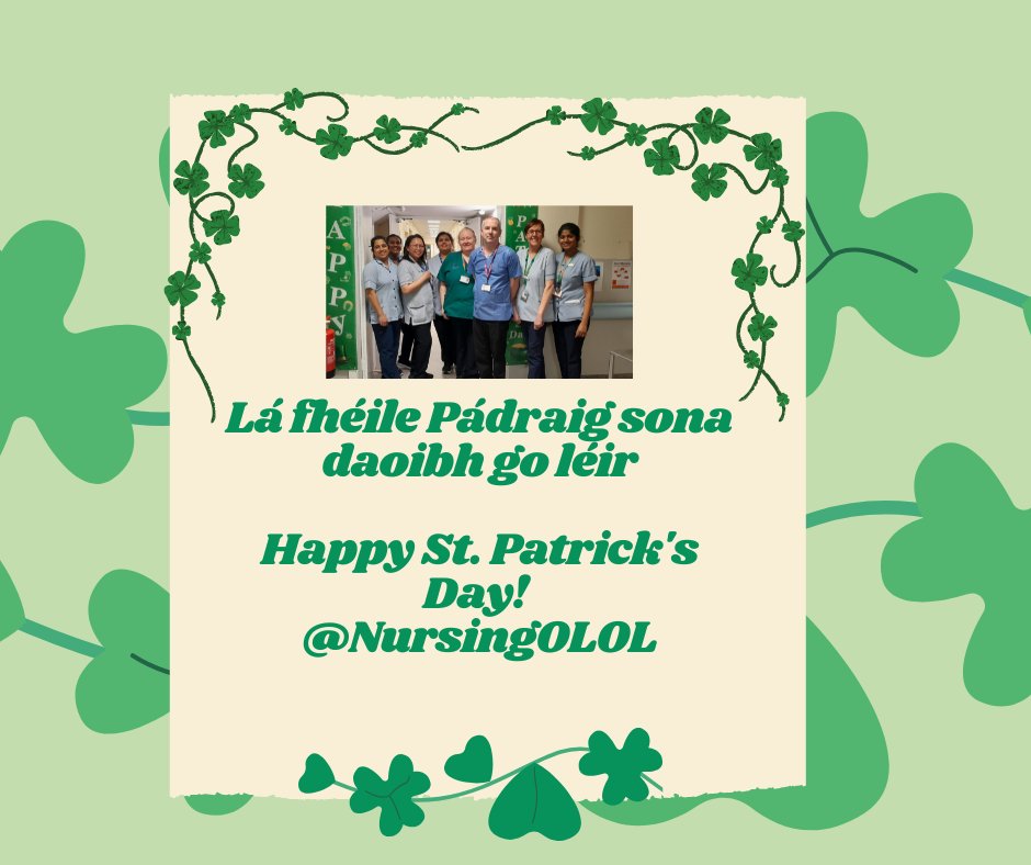 OLOLNursing (@nursingolol) on Twitter photo Happy St . Patrick's Day to everyone everywhere, our friends and colleagues near and far!
From all of us <a href="/NursingOlol/">OLOLNursing</a> 💚💚💚☘☘☘☘☘💚💚💚 Happy St . Patrick's Day to everyone everywhere, our friends and colleagues near and far!
From all of us <a href="/NursingOlol/">OLOLNursing</a> 💚💚💚☘☘☘☘☘💚💚💚