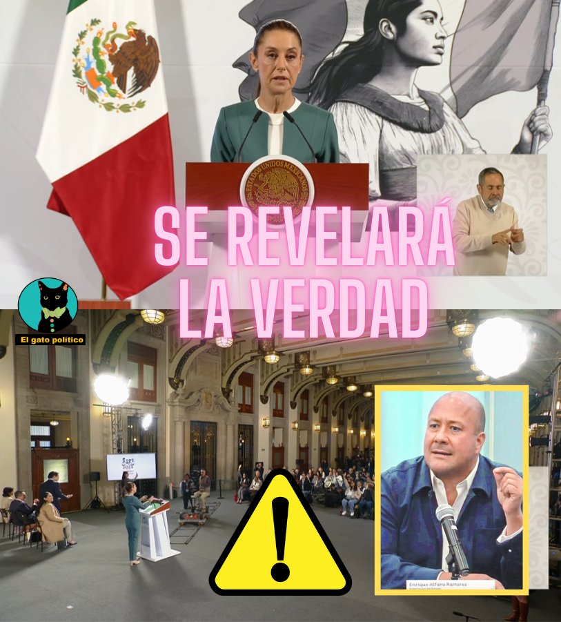 🔴🔴¡Tiembla, Enrique Alfaro!
La presidenta anuncia una investigación hasta las últimas consecuencias a las fosas clandestinas de Teuchitlán, Jalisco. Se perseguirá a todos los culpables y se revelará la verdad de todo:

"Se solicitó la investigación de la FGR para realizar una