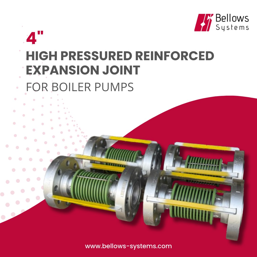 Bellows Systems delivered 2", 4", &amp; 6" High-Pressure Reinforced Expansion Joints for a Power Plant Boiler Pump, ensuring strength &amp; durability under extreme conditions.

🌐 zurl.co/pzr34

#ExpansionJoints #BoilerPump #EngineeringExcellence #PowerPlant #BellowsSystems
