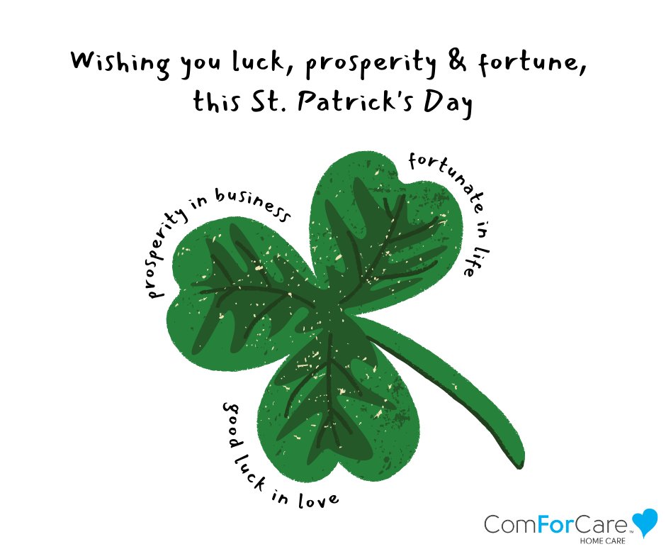 From all of us at ComForCare, HAPPY ST. PATRICK'S DAY!

ow.ly/aWyZ50Ve6I9

#happystpatricksday #comforcare #inhomecare
