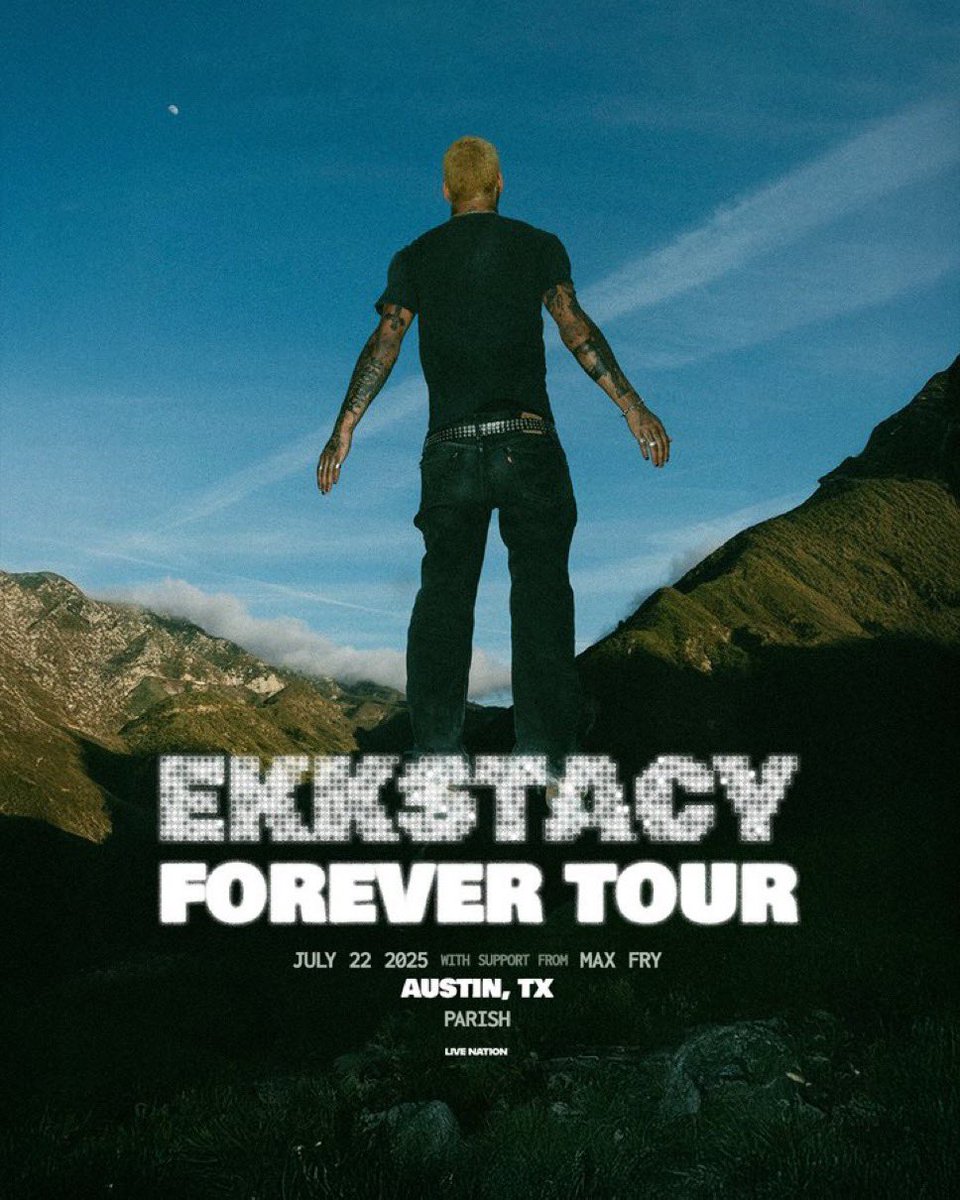 ๐๐ฉ๐ญ๐๐ค๐ฃ๐๐๐ง๐ฉ (@atxconcert) on Twitter photo Ekkstacy is bringing the Forever Tour to Austin on 7/22, and itโs about to hit different. Catch him at Parish with Max Fryโtickets are on sale NOW: atxconcert.com
@EKKTROLLS <a href="/maxfryy/">๐ฆ๐๐ฑ ๐๐ซ๐ฒ</a> #atxconcert Ekkstacy is bringing the Forever Tour to Austin on 7/22, and itโs about to hit different. Catch him at Parish with Max Fryโtickets are on sale NOW: atxconcert.com
@EKKTROLLS <a href="/maxfryy/">๐ฆ๐๐ฑ ๐๐ซ๐ฒ</a> #atxconcert