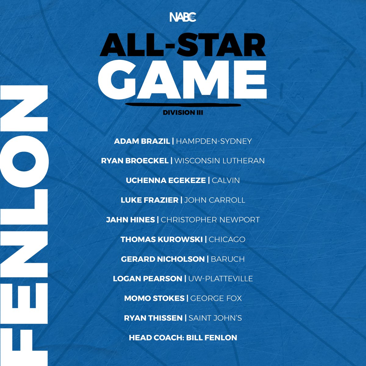 NABC1927's tweet photo. Announcing rosters for the NABC Division III College All-Star Game!

The nation's top senior talent will take the court Saturday in Fort Wayne! https://t.co/r7Gj5oUGXV