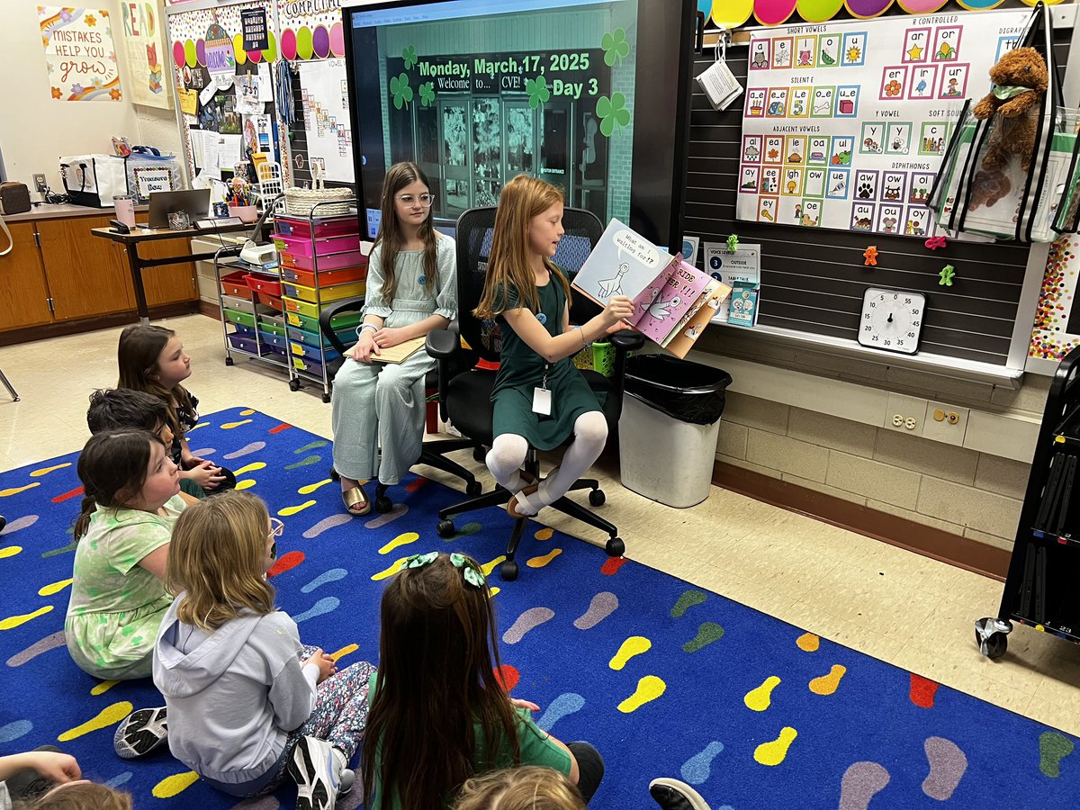 Miss Roth, our Principal for the day, and her assistant Miss McClelland are enjoying leading our BEEautiful school today <a href="/Seneca_Valley/">Seneca Valley</a>