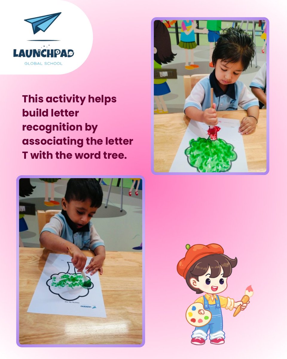 launchpad_sch's tweet image. Tiny hands, big learning! 🌱✨

At LaunchPad Playgroup, every activity is a step towards growth. Our little learners explored the letter T through a fun “Colour the Tree” activity!

These playful moments build a strong foundation for early literacy and self-expression.