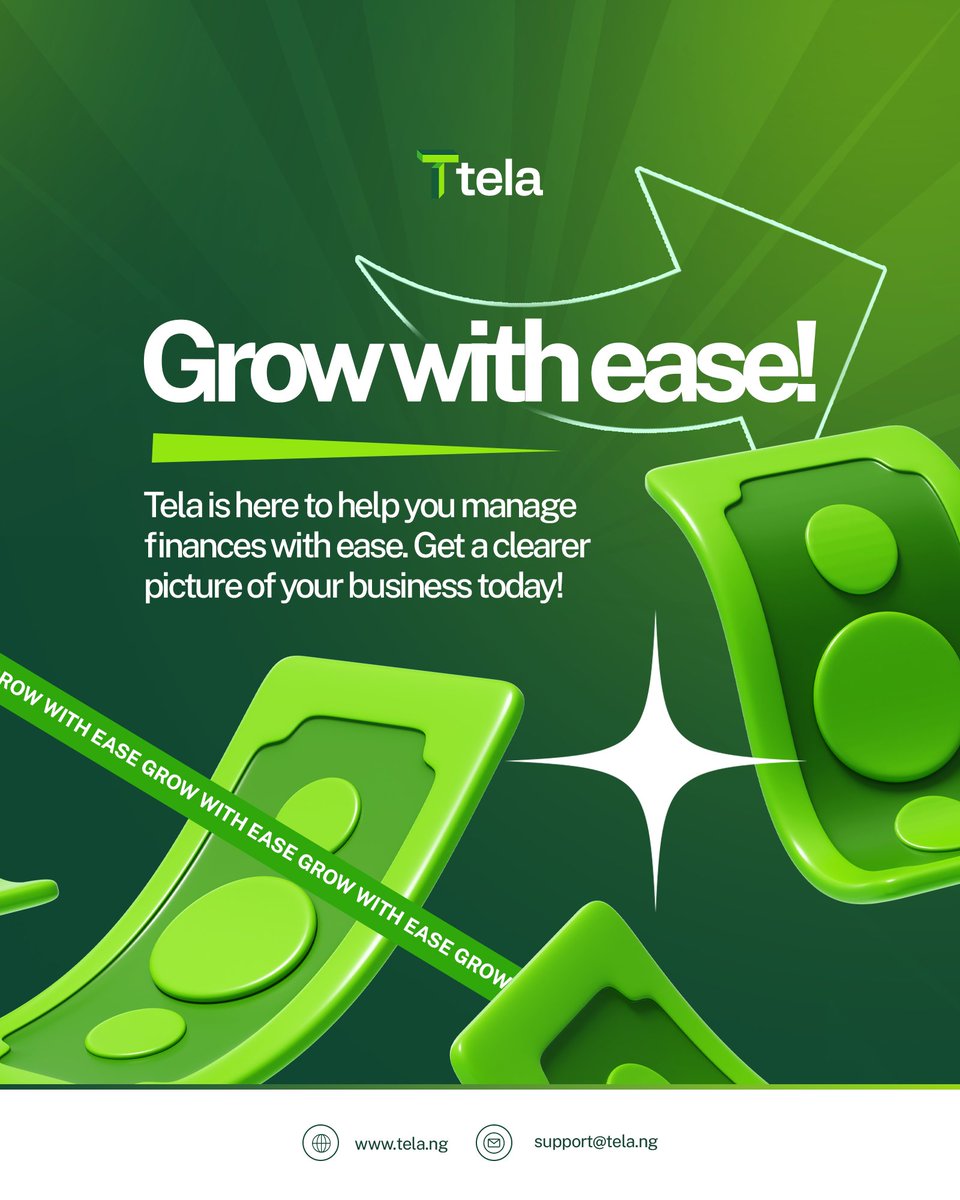 mytelaapp's tweet image. Your path to financial clarity starts now- with TELA. 

#tela #growwithease #financetracking #smebusiness #innovation