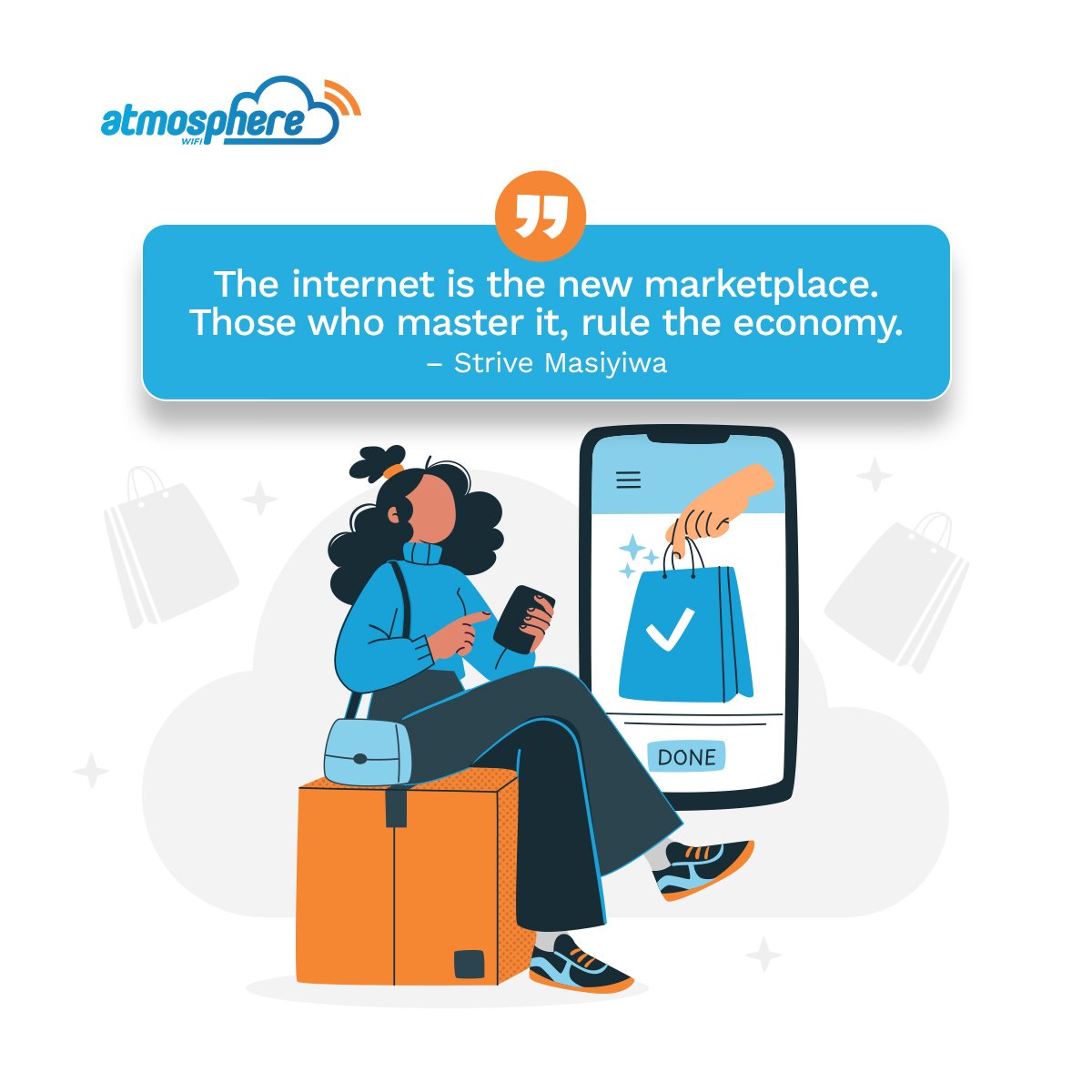 The internet has transformed the way we do business! Those who embrace it gain the power to shape the economy. With AtmosphereWifi, stay connected and take charge of your digital marketplace.