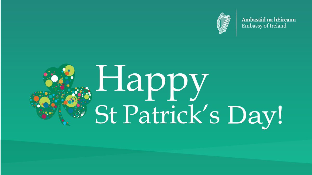 Happy #stpatricksday to all our followers, to the Irish communities of #Norway 🇳🇴  and #Iceland 🇮🇸  and all friends of #Ireland 🇮🇪

Lá fhéile Pádraig sona daoibh go léir, a chairde!