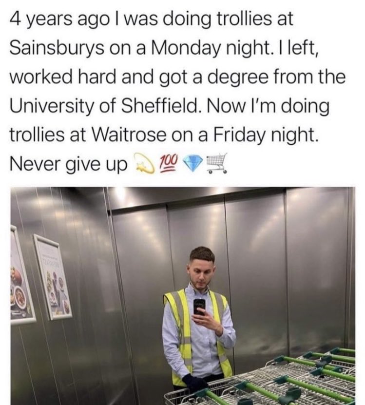 Remember kids, 95% of BA degrees are absolutely useless.