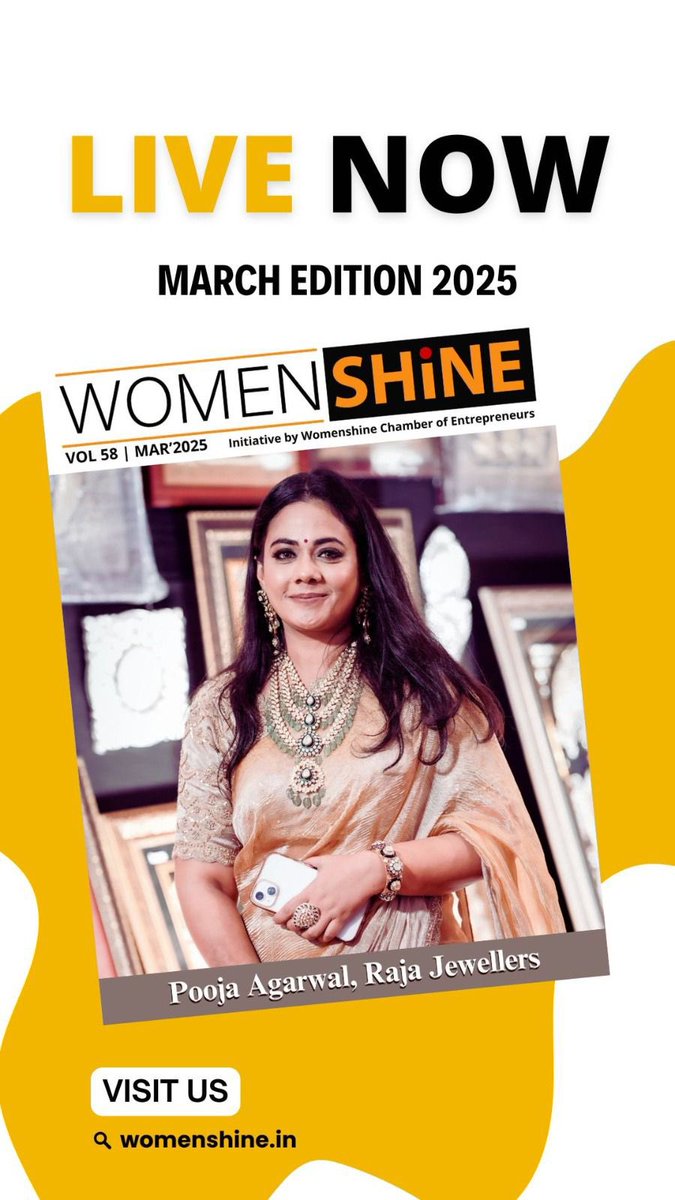 Click to read the latest issue of March,2025

womenshine.in

Instagram:instagram.com/womenshinemag/
Facebook: https;//www.facebook.com/womenshinemag

Dm for queries 
<a href="/anandmahindra/">anand mahindra</a> <a href="/Sairee/">Sairee Chahal</a> <a href="/shailichopra/">Shaili Chopra | Gytree.com</a> <a href="/Ratnaprabha_IAS/">Ratnaprabha</a>