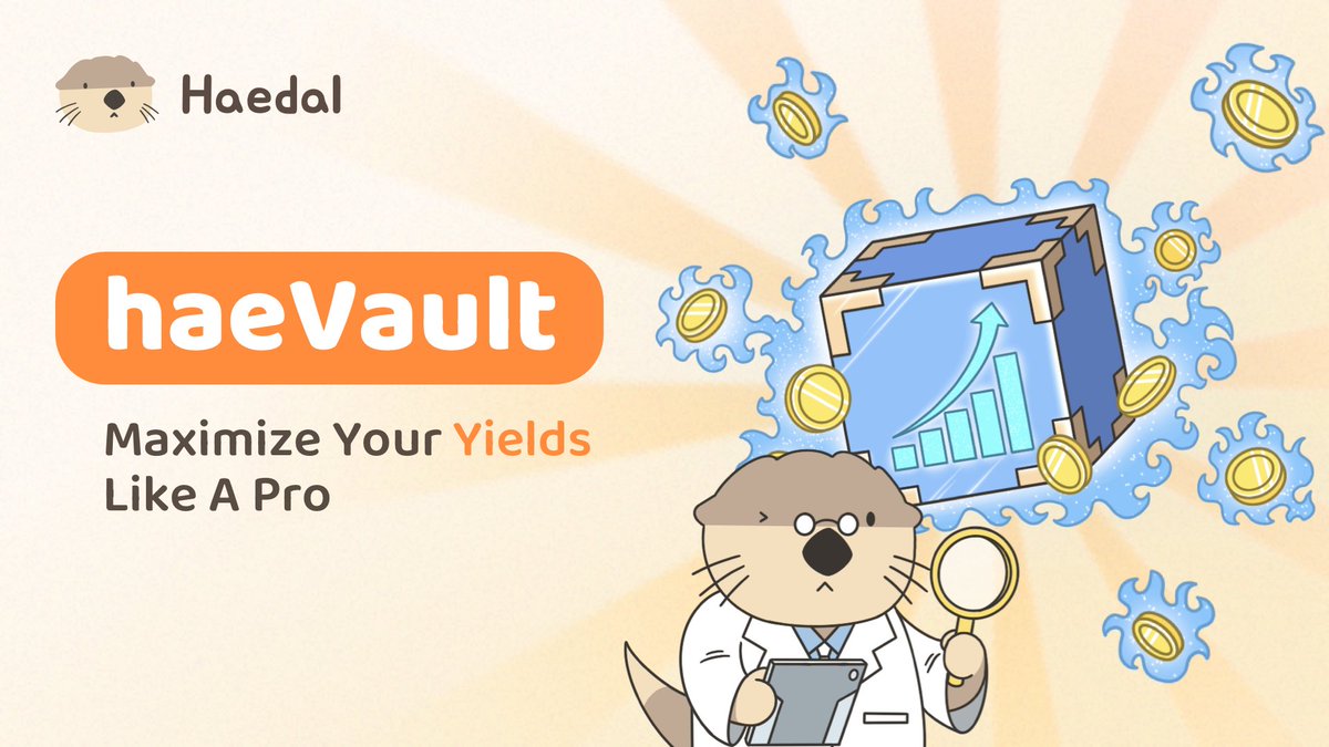 HaedalProtocol's tweet photo. 🥳 Big news! Today, we are extremely thrilled to launch our new beta: haeVault! 🎉

💎 HaeVault will be a critical piece of #Haedal's product puzzle and Hae3 economy. It helps users unlock the power of seamless liquidity provision, automated strategies, and boosted yields with 0 effort, thus generating more revenue for the Haedal ecosystem. 

🧵