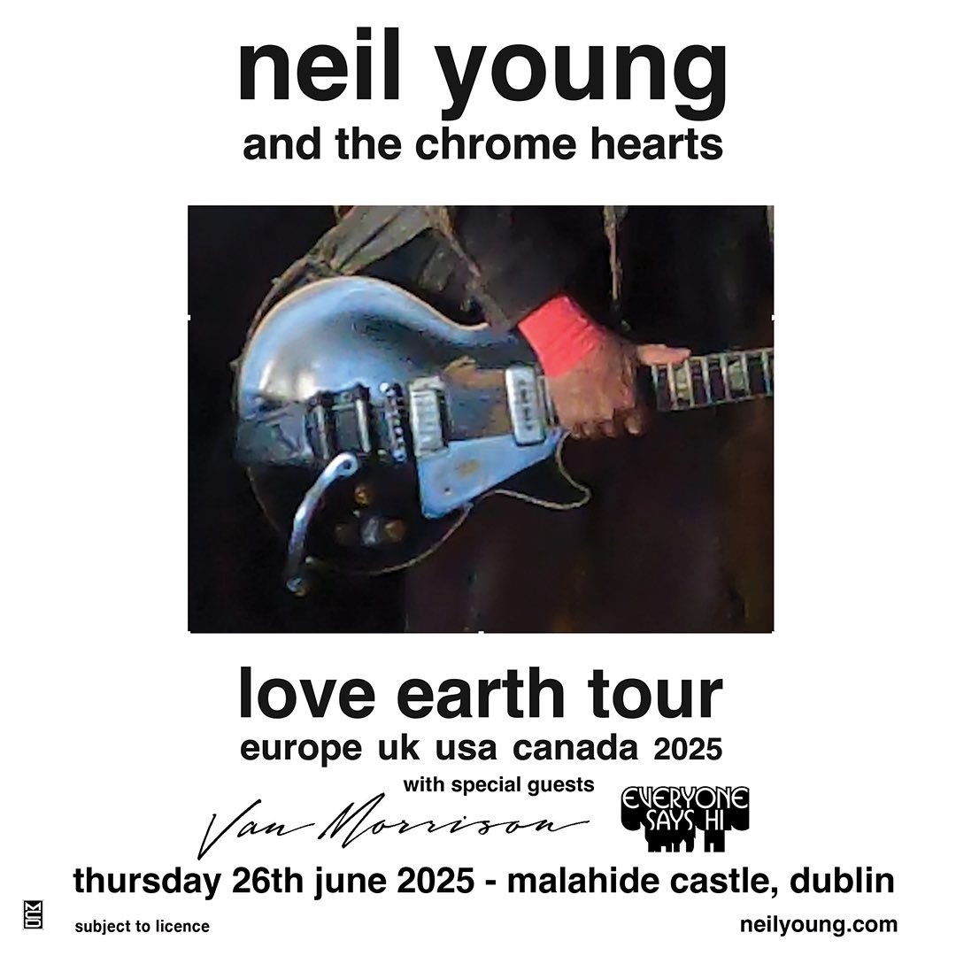 We're very excited to be joining Neil Young in Dublin this June alongside Van Morrison! This is gonna be one hell of a gig. See ya there.