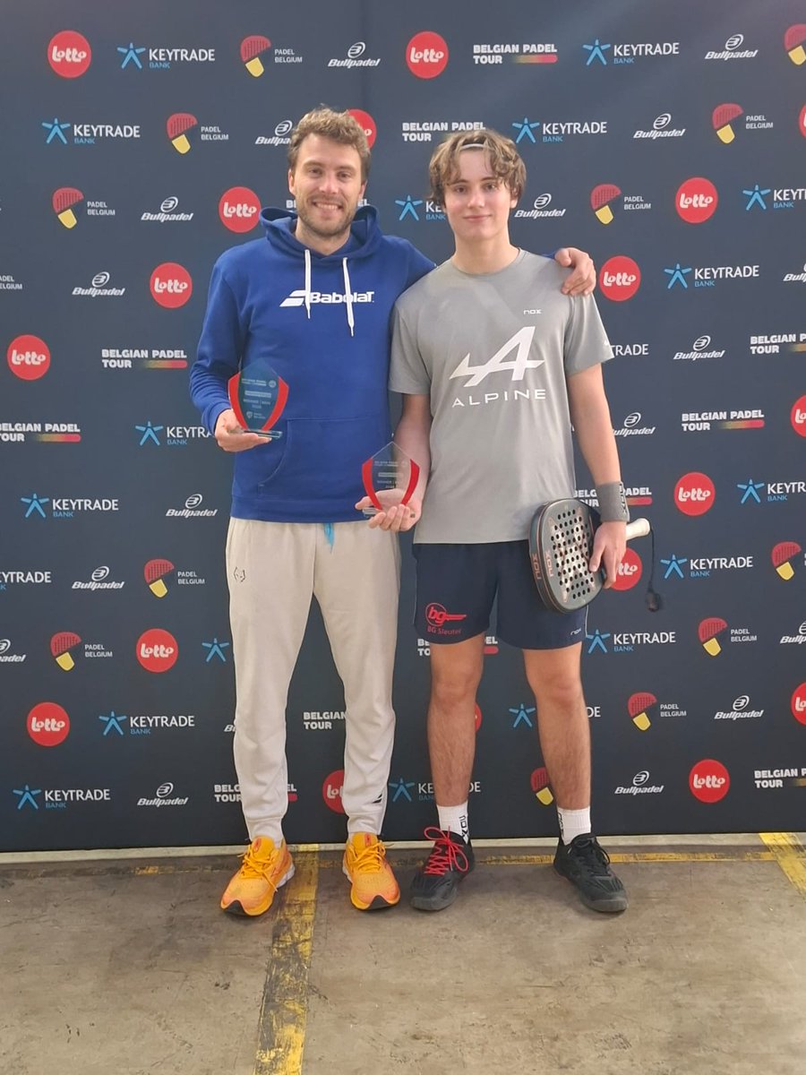 PadelBelgium's tweet photo. The men’s final at the Lotto Belgian Padel Tour in the Arenal Antwerp club was a real battle. Isaac Huysveld and Jerome Peeters fought back after losing the first set to defeat Mateo Torres and Florian Vandelanotte 2/6 6/1 6/4. Check all the men's results: https://t.co/z3752JfLOP https://t.co/DsrscFBepH