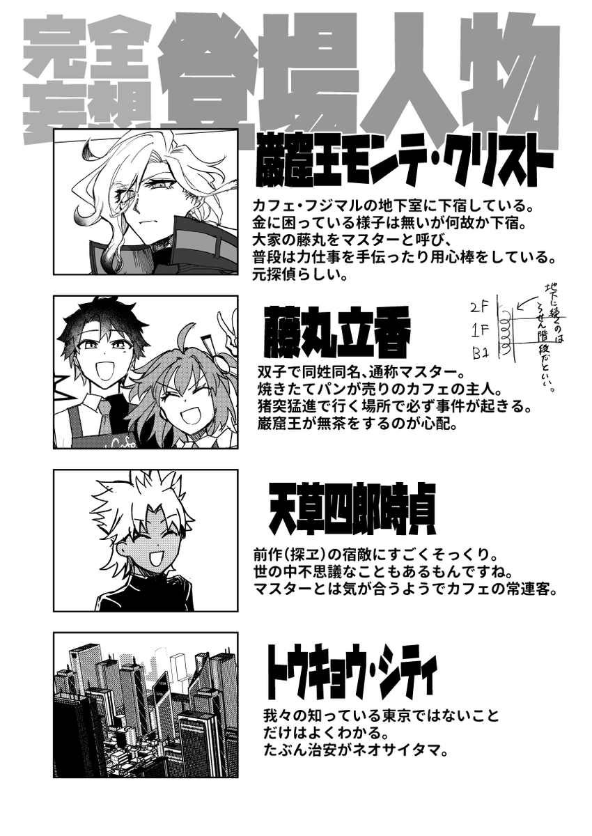 昨日の春コミで頒布した無配ペーパー、
CBC礼装ネタのサイバーパンク復讐者系探偵パラレル幻覚漫画です サイバーパンク復讐者系探偵パラレルってなんなんすか…?
お手にとっていただいた方、ありがとうございました! 