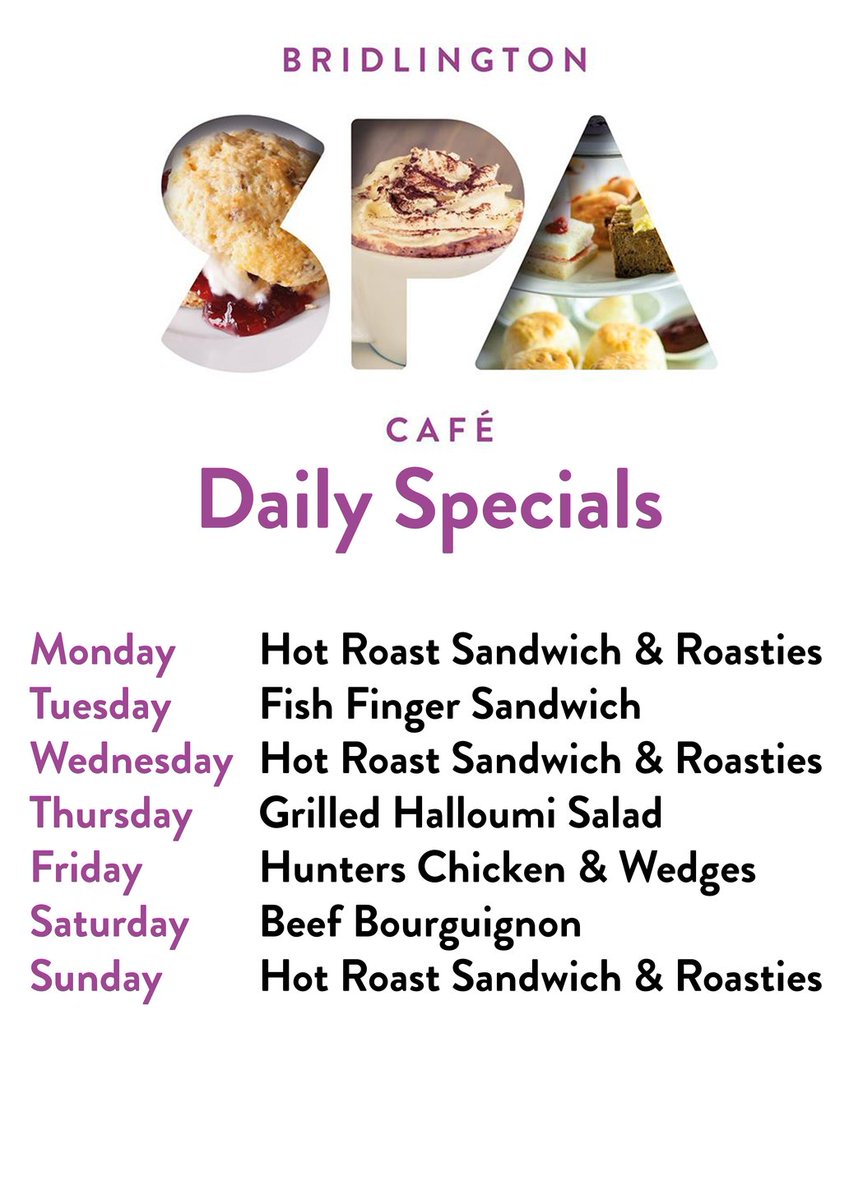 Here's our cafe specials of the week!