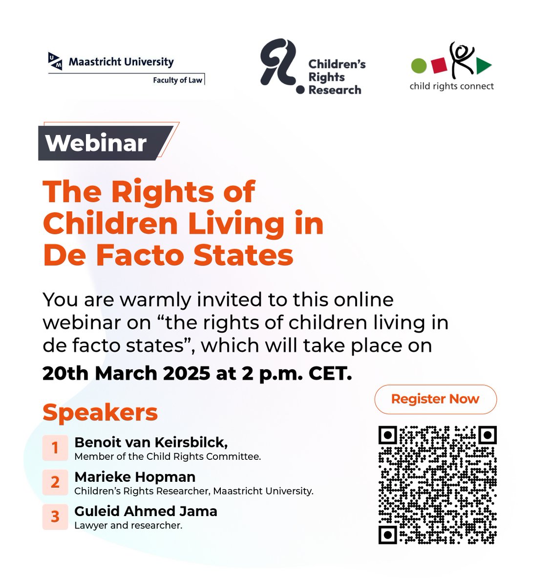 ChildRightsCnct's tweet photo. 🌍 Webinar: The Rights of Children Living in De Facto States

📅 20 March 2025 | 2 p.m. CET
🔗 Register now: https://t.co/W9hsa42T9C

 Join us for an important discussion!

#ChildRights #HumanRights #Webinar #ChildrenInDeFactoStates #UNCR https://t.co/95zOPOR876