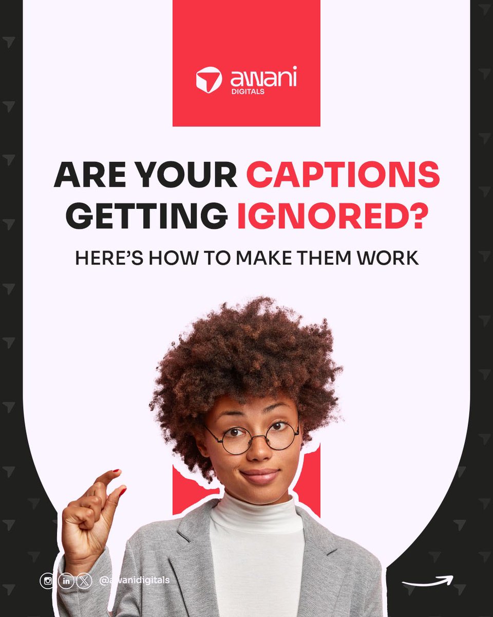 awanidigitals_'s tweet image. A great visual grabs your audience's attention, but your caption is what keeps it. It's the difference between someone scrolling past your post or stopping to engage.

If your captions are getting ignored, here's how to fix it.

#awanidigitals #captionwritingtips